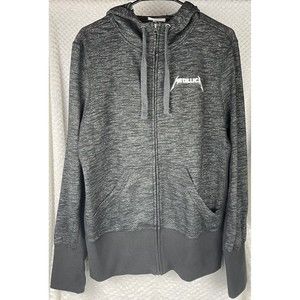 New With Tags Metallica Gray Women's Zip Up Hoodie by Rinky Apparel 2XL RN 99052